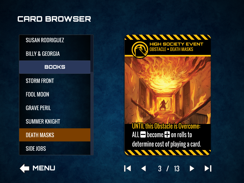Card Browser Obstacle